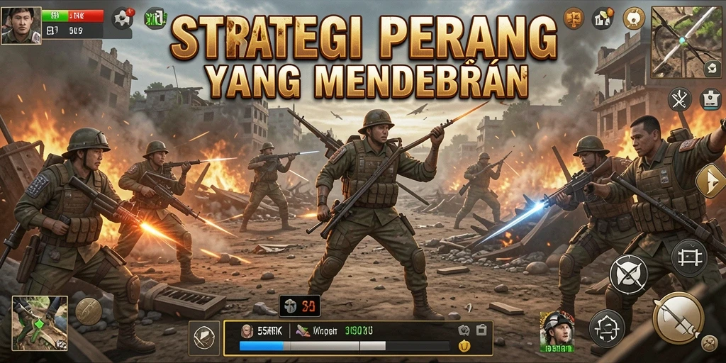 Menampilkan aksi intens dalam permainan strategi 55RK.
