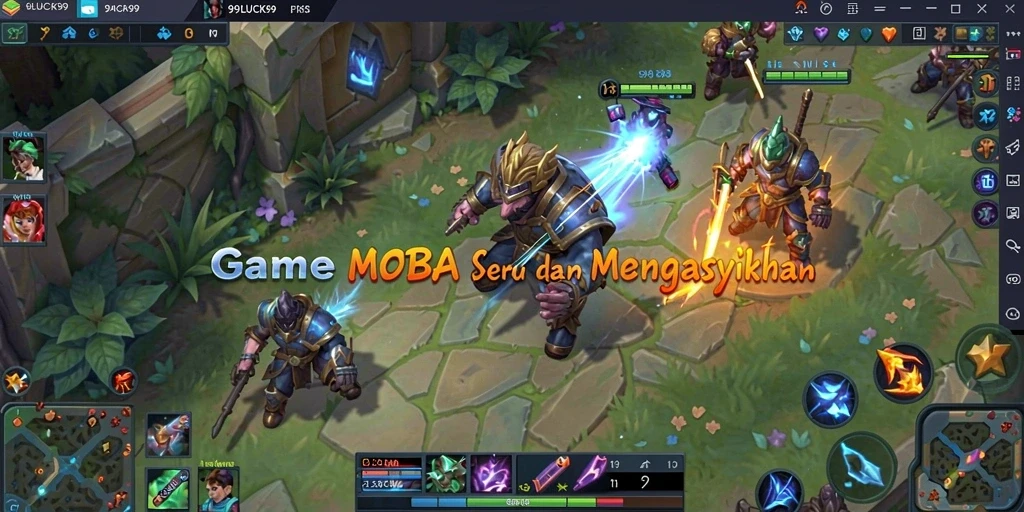 Tampilan gameplay epik dari pertarungan di 99LUCK99.