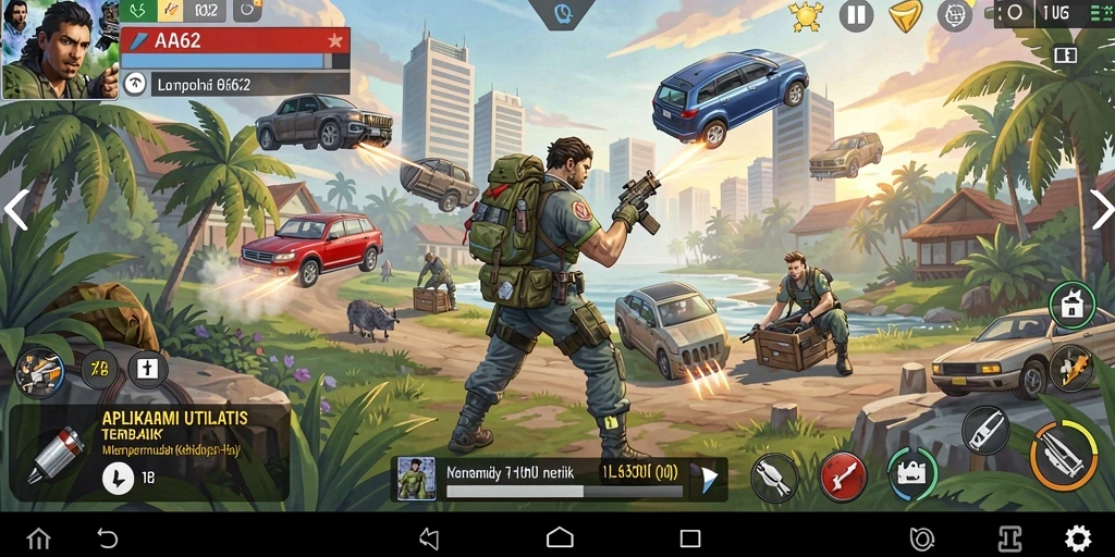 Tampilan screenshot utama AA62 yang menampilkan fitur-fitur canggih aplikasi.