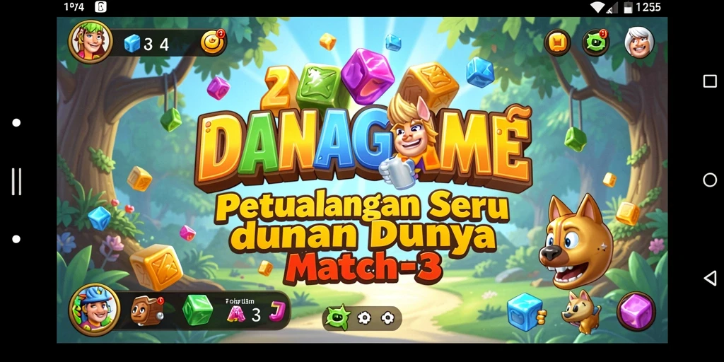 Tampilan gameplay seru dan penuh warna dari DANAGAME