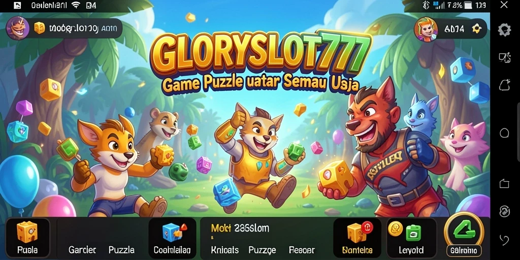 Tampilan gameplay GLORYSLOT777 dengan suasana Puzzle yang menantang.