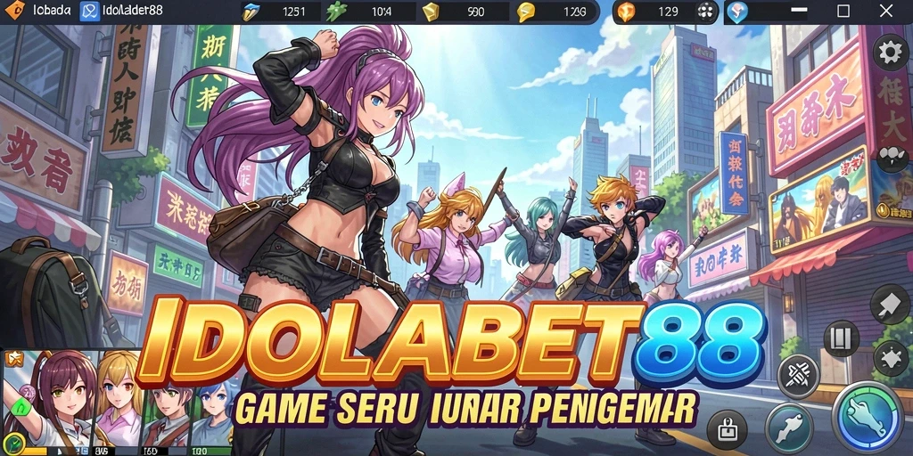 Tampilan menarik dari gameplay IDOLABET88 dengan karakter Anime.