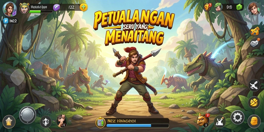 Tampilan gameplay mengesankan dari IN22 dalam petualangan yang menantang.