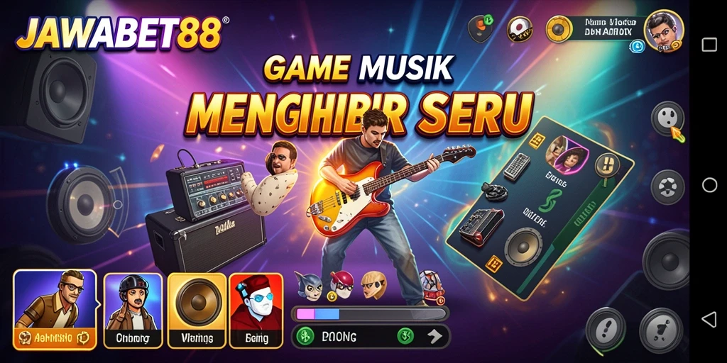 Gameplay JAWABET88 yang menampilkan tantangan musik yang seru.