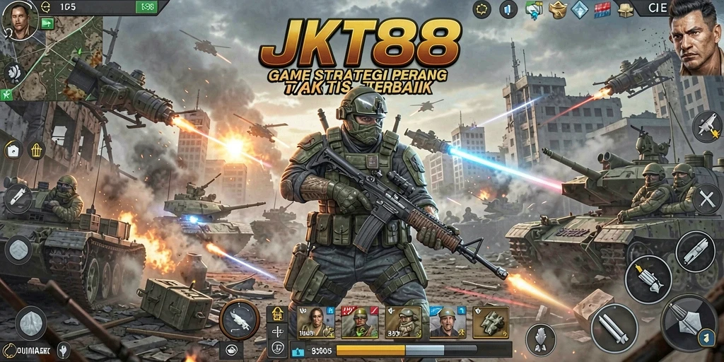 Tampilan menarik dalam gameplay strategi perang