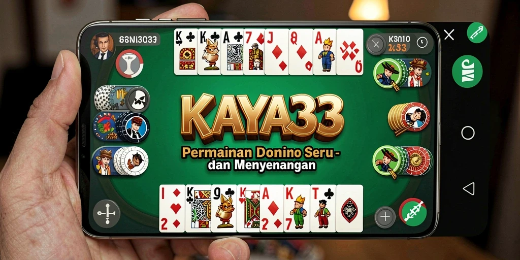 Tampilan gameplay seru dalam KAYA33 dengan teman-teman di Domino.