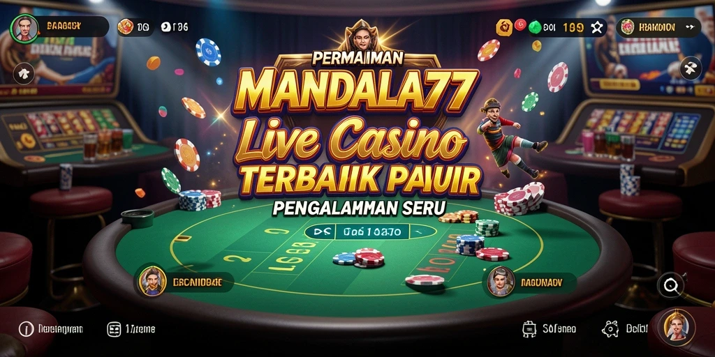 Screenshot gameplay MANDALA77 yang menunjukkan dealer profesional dalam aksi.