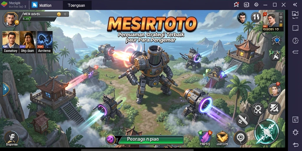 Screenshot gameplay MESIRTOTO yang menunjukkan aksi strategi yang mendebarkan.