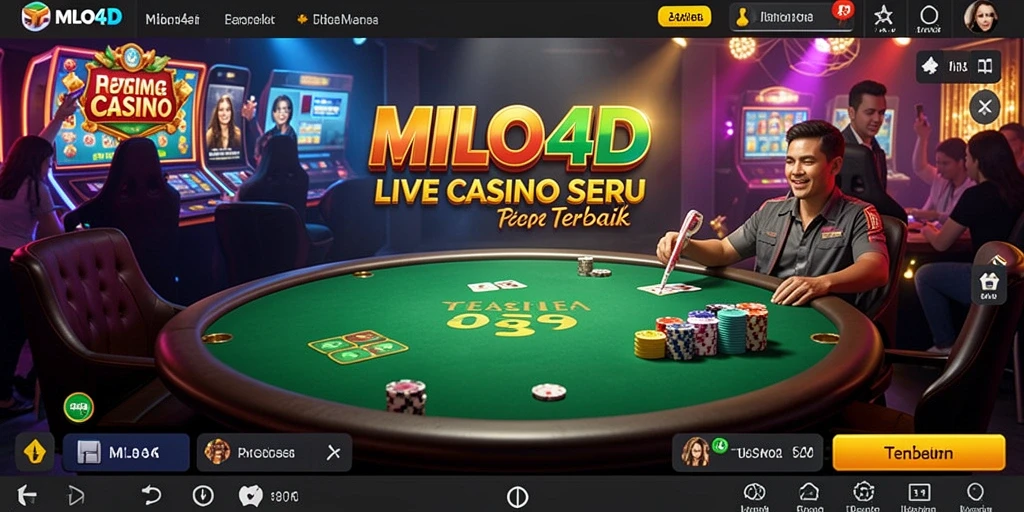 Screenshot gameplay Live Casino yang mendebarkan dari MILO4D.