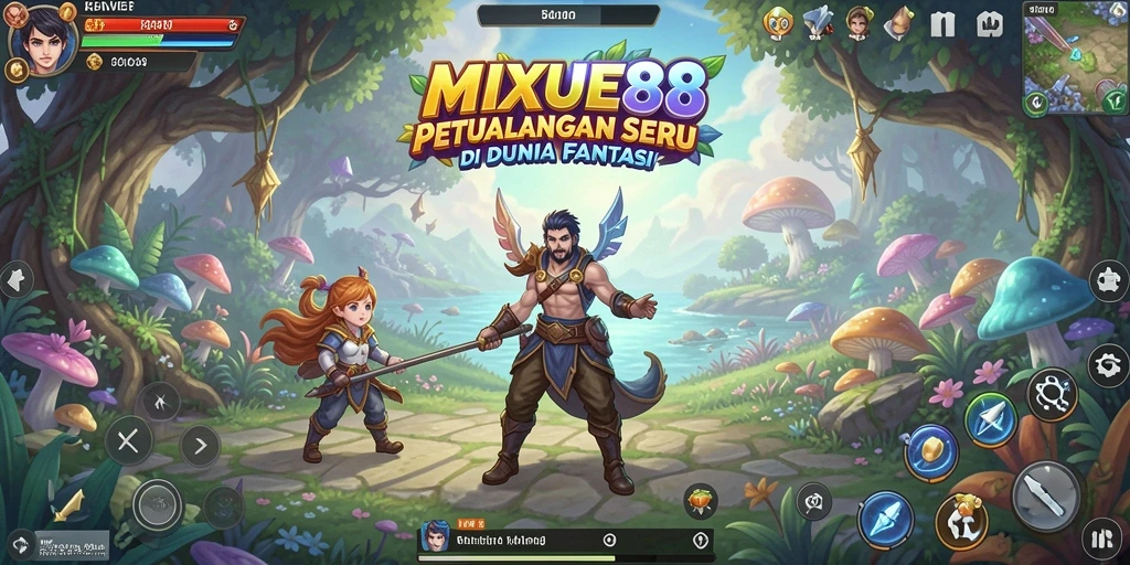 Tangkapan layar dari MIXUE88 menampilkan petualangan epik di dunia fantastis.