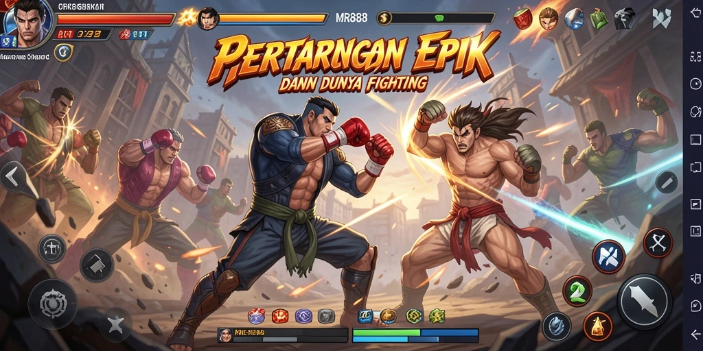 Gameplay MR888 yang mendebarkan dalam pertarungan Fighting.