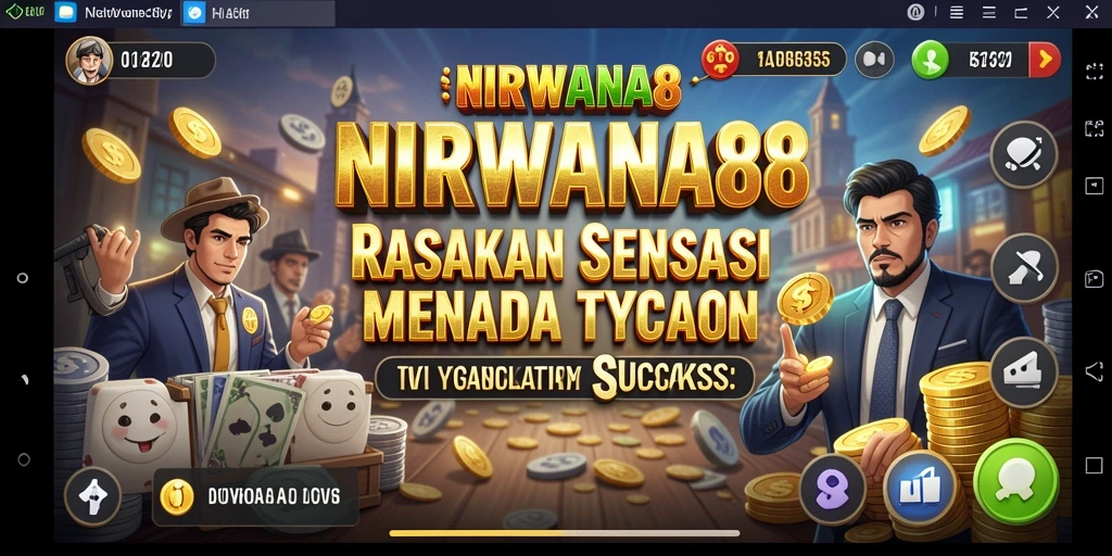 Screenshot menunjukkan gameplay seru NIRWANA88 dengan berbagai bisnis yang berkembang.