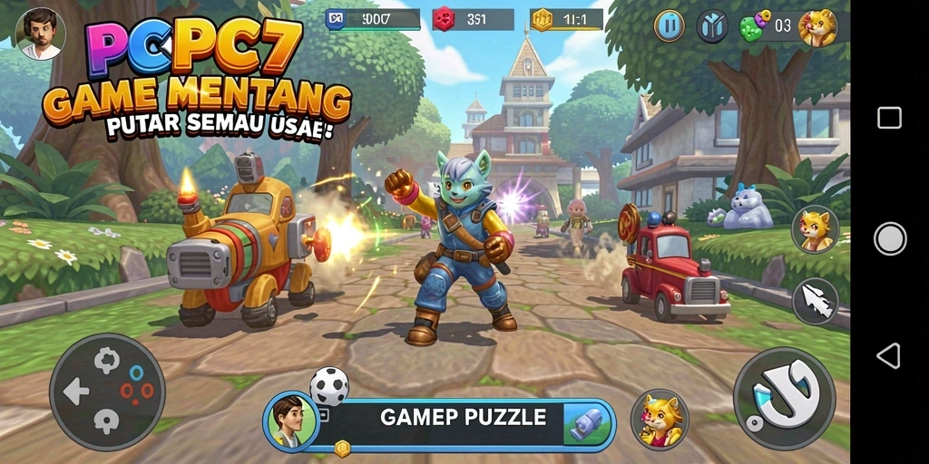 Gameplay menarik PCPC7 dengan teka-teki penuh warna.
