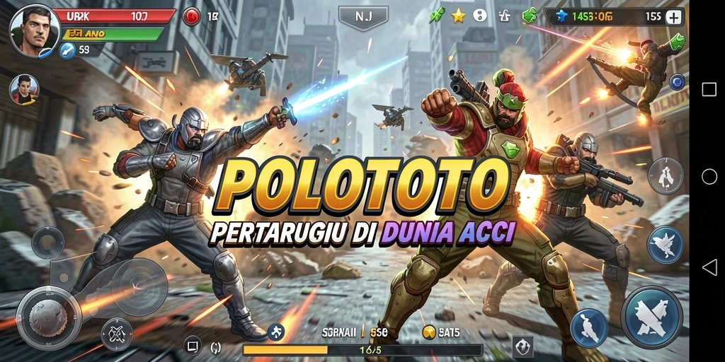 Tampilan aksi mendebarkan dalam gameplay POLOTOTO yang memukau.