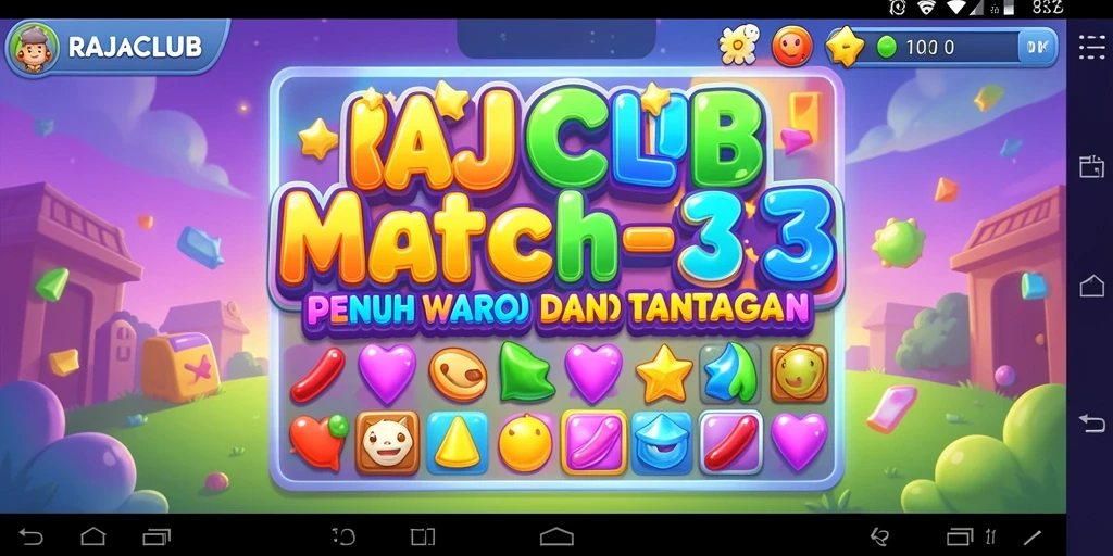 Tampilan gameplay RAJACLUB yang seru dan penuh warna.
