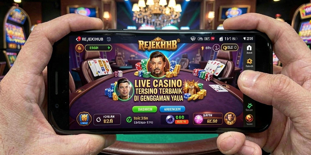Tampilan utama gameplay Live Casino di REJEKIHUB yang mengasyikkan.