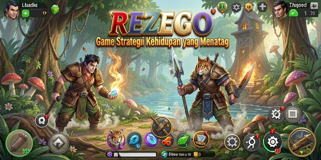 Tampilan gameplay REZEGO yang menakjubkan di dunia strategi.