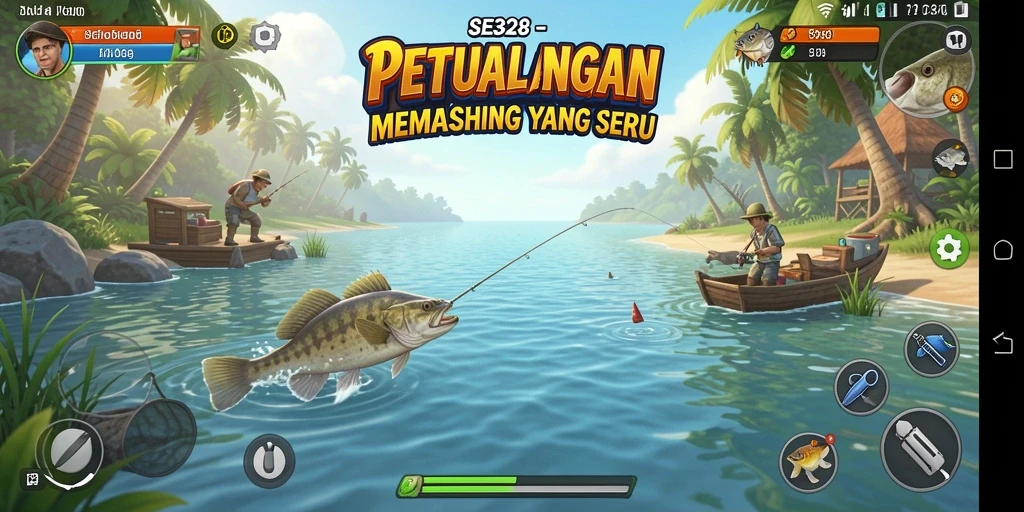 Tangkapan ikan besar dalam gameplay SE328 yang mendebarkan.