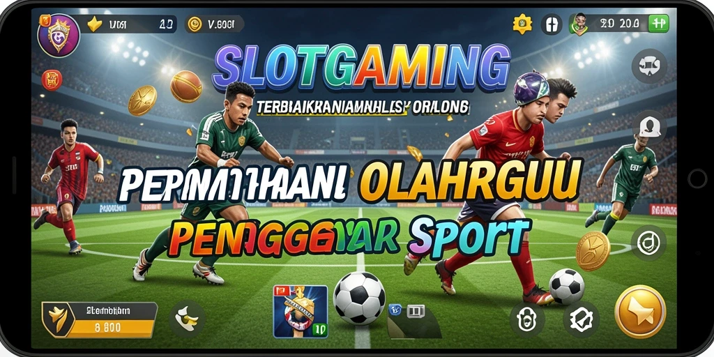 Screenshot utama SLOTGAMING menampilkan tampilan seru permainan olahraga.