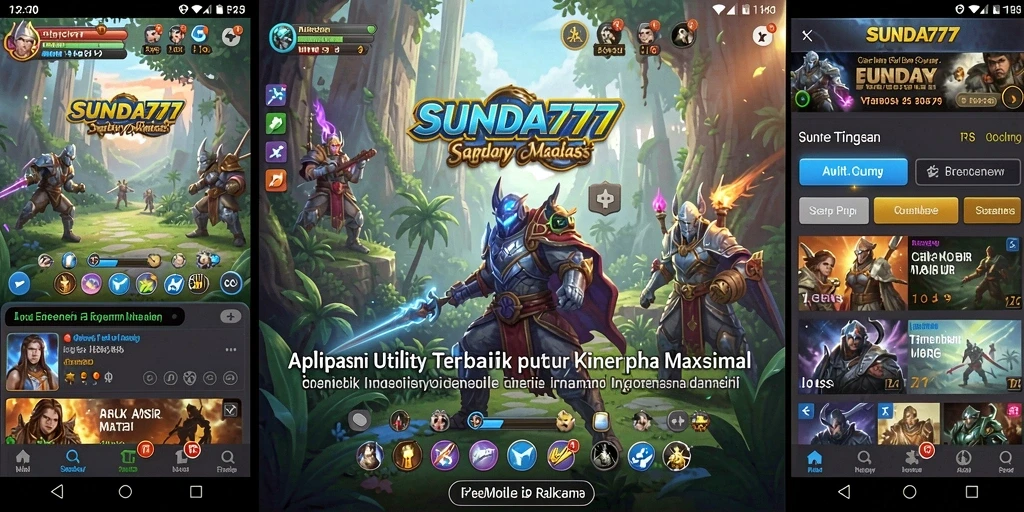 Tampilan utama SUNDA777 dengan fitur-fitur Utility yang mengesankan.