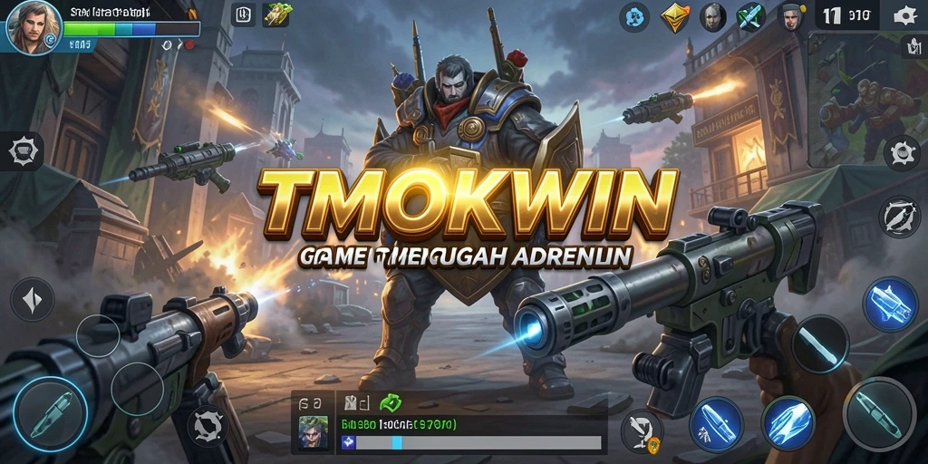 Tampilan gameplay menegangkan dalam TMOKWIN dengan strategi serangan.