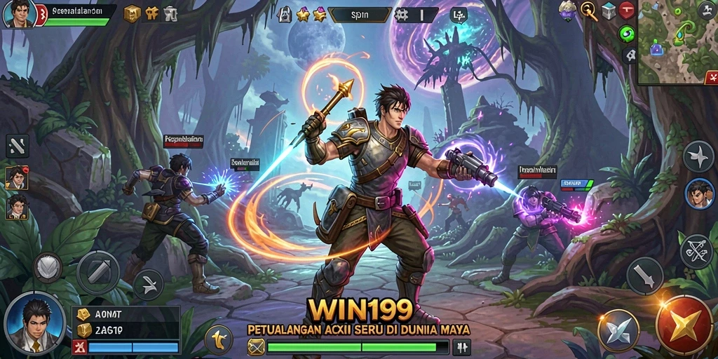 Tangkapan layar gameplay WIN199 yang menunjukkan aksi seru dan grafis menakjubkan.
